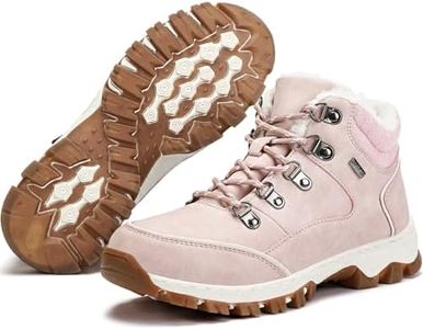 DOBOLIN Winter Shoes Women's Lined Boots Warm Snow Boots Waterproof Winter Boots Winter Boots Outdoor, pink, 7 AU