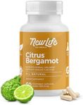 NewLife Naturals Citrus Bergamot Supplements 500 MG for Blood Sugar Support, Blood Pressure, Heart and Cardiovascular Cholesterol Support.- 60 Veggie Capsules