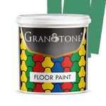GRANOTONE Floor Paint 1 Litre Dark Green Colour Polyurethane and Acrylic Polymer Based Concrete Sealer Anti Slip Thick and Durable for Cement Floor and Tiles Made in India