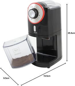 Molino Coffee Grinder – Black/Red Electric Burr Mill