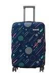 BIGWING Polyester Fabric Geometric Print (24' Inch) Medium Size Protective Hard Luggage Trolley Bag Cover (Fits Only On Fiber/Plastic Trolley Bag)