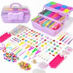 17000+ Loom Bands Kit with 36 Colors 16000PCS Loom Rubber Bands with Storage Box and Other Accessories, Loom Band Kits for Girls and Boys, DIY Friendship Bracelet Making Kit Creative Gifts for Kids