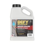 DEFY Solid Color Wood Stain Sealer - Deck Paint and Sealer for Decks, Fences, Siding, Outdoor Wood Furniture, & All Exterior Wood Types - Dark Cocoa, 1 Gallon