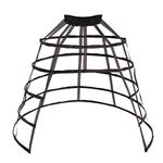 Cage Hoop Skirt Petticoat Dress Pannier 5 Hoops Bustle Cage Crinoline (Black Open Cage)