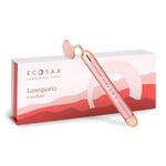 Ecosaa Luxequartz E-Eye Roller for Dark Circle Removal | Rose Quartz Crystal Electric Eye Roller for Puffy Eyes