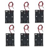 18650 Battery Holder, 18650 ABS Plastic Battery Storage Box 3 Slots X 3.7V, Set of 6