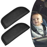 URAQT Baby Stroller Car Seat Strap Covers, 2 Pack Universal Soft Children’s Seat Belt Pad, Seat Belt Pad Cover for Newborns Infants and Kids (Black)