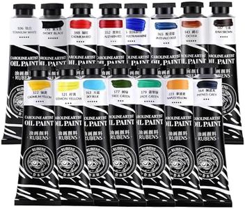 rubens Oil Paints Set 15 Colors, Oil Paints 2 OZ Large Tubes for Canvas, Professional Oil Colors with Thicker Creamy Texture, High Saturation, Art Supplies for Adult Artists, Beginners