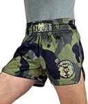 Muay Thai Shorts Kickboxing Camo - Thai Boxing Shorts, MMA Shorts for Men and Women, Martial Arts Equipment, Camo, XX-Large