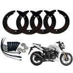 Asryd Bike Wheel Cover for 17 inch Wheel for Apache Apache RTR 200 4V & All Universal Bike 4Pcs Set (ABS PLASTIC) Black