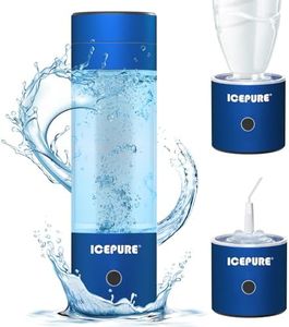 ICEPURE Bouteille d'eau hydrogène, 3000-5000 ppb Bouteille d'eau minérale externe, tétine d'hydrogène, générateur d'eau rechargeable 3 en 1 pour maison, bureau, fitness, cadeau