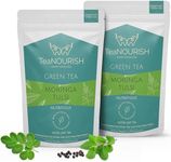 TeaNOURISH Moringa Tulsi Green Tea | Darjeeling Loose Leaf Tea | Moringa & Tulsi Leaves | Immune Support Tea - 100 g (Pack of 2)