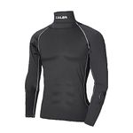 EALER Hockey Compression Shirt with Neck Guard, Neck Protect Long Sleeve Shirt, Hockey Jock for Men & Boys - Adult and Youth