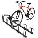 VOUNOT® 5 Bike Stand Floor or Wall Mounted Bike Rack for Garage Bicycle Parking Rack Cycle Storage Locking Stand, Black