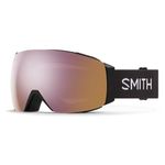 SMITH I/O MAG Goggles with ChromaPop Lens – Performance Snowsports Goggles with Easy Lens Change Technology for Skiing & Snowboarding – for Men & Women – Black + Everyday Rose Gold Mirror Lens