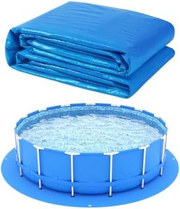 21 x 21 Ft Swimming Pool Ground Cloth Round Swimming Pool Tarpaulin Tarp for Above Ground Swimming Pools Heavy Duty Pool Ground Mat Protector Pad Prevents Punctures Pool Tarp