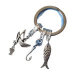 Fishing Keyring Gift for a Fisherman Gift for Him Gift for Her Fish Hook Fishing Boat Charms