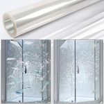 KASHIBANG Security Window Film, 23.6in x 6.5ft Shatterproof Film, Transparent Self-Adhesive Security Window Film, 2Mil Anti Shatter Tempered Glass Film, Glass Protective Window Film for Home/Office