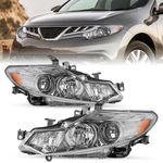 SOCKIR For Halogen Model 2009-2014 Nissan Murano Headlight Assembly OE Style Headlamp Set Passenger and Driver Side