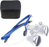 BoNew-Oral 3.5X420MM Surgical Binocular Loupe Magnifier Antifog Loupes Surgical Magnifier Optical Glasses (Blue)