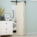 LTIYITL 36" Bi-Folding Sliding Barn Door Hardware Kit,Heavy Duty,Wall Mount Roller,Fit Double 17" Bifold Doors[Door not Included]