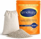 SMELLEZE Reusable Mothball Smell Removal Deodorizer Pouch: Rids Chemical Odor Without Scents in 150 Sq. Ft.
