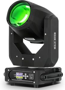SHEHDS 275W Moving Head Beam Light – 10R Effect, 14 Gobos + 14 Colors, 2 Prisms, Linear Zoom, Frost & Rainbow Wheel – Stage Lighting DJ Spot Light for Parties, Disco, KTV, Stage Shows, Live Events