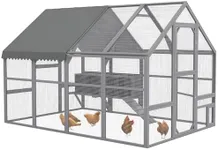 PawHut Large Chicken Run, Wooden Ch