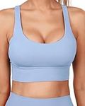 Grace Form Strappy Sports Bra for Women, Yoga Bra, Medium Support Push Up Athletic Running Sports Bra Women Workout Top