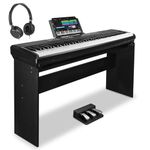 STRICH 88 Keys Weighted Keyboard with Sustain Pedal, Hammer-Action Digital Piano, 2x15W Built-In Speakers, Full-size Electric Piano Keyboard Supports USB-MIDI/Wireless Connect, SDP-120S