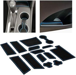 CupHolderHero fits Chevy Equinox Accessories 2018-2024 Premium Custom Interior Non-Slip Anti Dust Cup Holder Inserts, Center Console Liner Mats, Door Pocket Liners 14pc Set (Blue Trim)