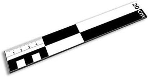 C Photo scale Dibond 20 cm Nordpfeil Ruler Scale 2-pack
