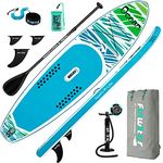 FunWater Inflatable Stand Up Paddle Board Ultra-Light SUP with Accessories Adj Paddle,ISUP Backpack,Pump,Phone Bag,Leash,Non-Slip Deckpad Youth & Adult