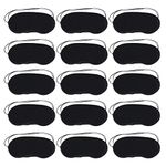 Wobe 30 pcs Black Eye Mask Cover Sleep Mask with Nose Pad and Elastic Straps Comfortable Lightweight Blindfold Eyeshade Eyepatch for Kids Women Men for Travel Sleep or Party Supplies Game