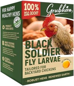 Grubhera 10 LB Dried Black Soldier Fly Larvae for Chickens, High Protein Chicken Feed with More Calcium Than Mealworms, Non-GMO Natural BSFL Treats for Laying Hens, Ducks, Quail, Birds & Reptiles