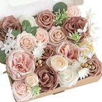 Lookein Artificial Flowers for DIY Wedding Decoration Bridal Bouquet Table Centerpieces Flower Garland Wreaths Aisle Arch Flower Decoration Home Decor, Elegant Dusty Rose