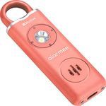 3DActive Alarmee Rechargeable Personal Safety Alarm Keychain for Women, Teens and Elderly, Pocket Size 130dB Loud Security Alarm for Protection, Self Defense with Emergency SOS LED Light (Coral)