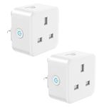 EIGHTREE Smart Plug with Energy Monitoring, 13A WiFi Smart Plug, Smart Home Socket Works with Alexa & Google Assistant, Wireless Remote Control Timer Plug, 2.4 GHz Wi-Fi Only, 2 Pack