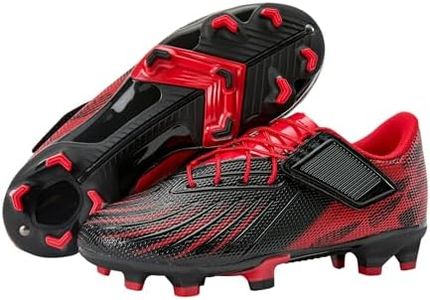 Boys Girls Soccer Cleats Athletic Outdoor Football Shoes Training Lightweight Unisex-Child Youth Futsal Indoor Turf Firm Artificial Ground Flexible Durable Comfortable Leadoff Traction Breathable 3