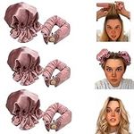 New Satin Heatless Hair Curling 3Sets, Hair Rollers for Heatless Curls with Hair Caps, Heatless Curlers for All Hair Types, No Heat Curlers to Sleep In