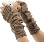 Dalulu Grunge Gloves Fairy Grunge Accessories Ripped Glove Crochet Glove Clothes y2k Fairy Grunge Aesthetic Arm Warmers, Khaki