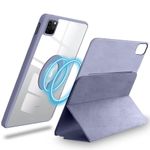 Amazon Basics Magnetic Case Cover for Apple iPad Pro 11 inch (2022/2021/2020, 4th/3rd/2nd Gen) | Trifold Stand & Detachable (Lavender)