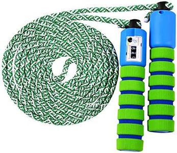 Cuerda para Saltar para niños Skipping Rope Ajustable ，Saltar la Cuerda Mango de Espuma para el Juego Escolar o Actividad al Aire Libre,verde