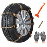 GOHHME Snow Chains for Cars Versatile 8-Pack for All Vehicle Types Unbeatable Traction Easy Installation Durability Strength Wheel Chain for Car Truck SUV Snow Tyre Chains 165mm-265mm