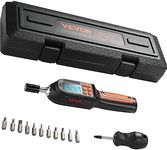 VEVOR Digital Torque Screwdriver, 1/4" Drive Screwdriver Torque Wrench, Electrician Torque Screwdriver with LCD, 2.65-70.67 in-lbs Torque Range, 0.01 N.m Increment Torque Screwdriver with Bits & Case