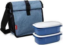 EcoDecors Casual 9in Wide Take Away with Storage Containers (Roll & Go Blue, 1)