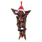 Nemesis Now Gremlins Mowhawk in Fairy Lights Hanging Festive Decorative Ornament, Brown, Christmas