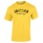 Bang Tidy Clothing Men's Jamaica No Bad DayZ Rasta Reggae Music T Shirt Yellow XXL