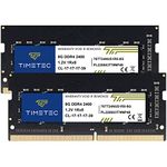 Timetec 16GB KIT(2x8GB) DDR4 2400MHz PC4-19200 Non-ECC Unbuffered 1.2V CL17 1Rx8 Single Rank 260 Pin SODIMM Laptop Notebook PC Computer Memory RAM Module Upgrade (16GB KIT(2x8GB))