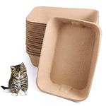 Disposable Litter Box, 20 Pcs Disposable Litter Tray Small Paper Litter Box Paper Cat Litter Trays Replacement Card Paper Cat Travel Must-Have Disposable Litter Box for Cats Pets